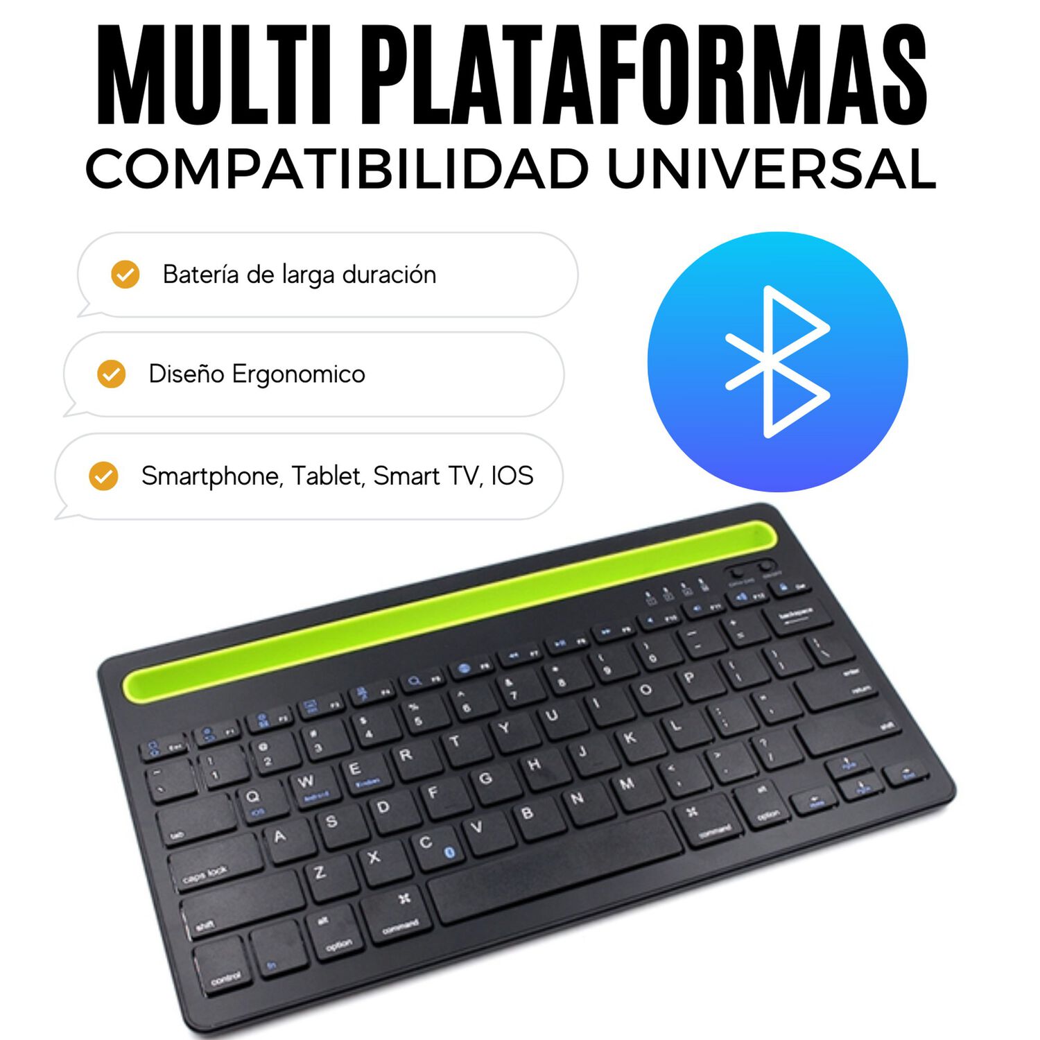 Teclado Inal&aacute;mbrico Bluetooth Multi Plataformas / Smart Tv image number 6.0