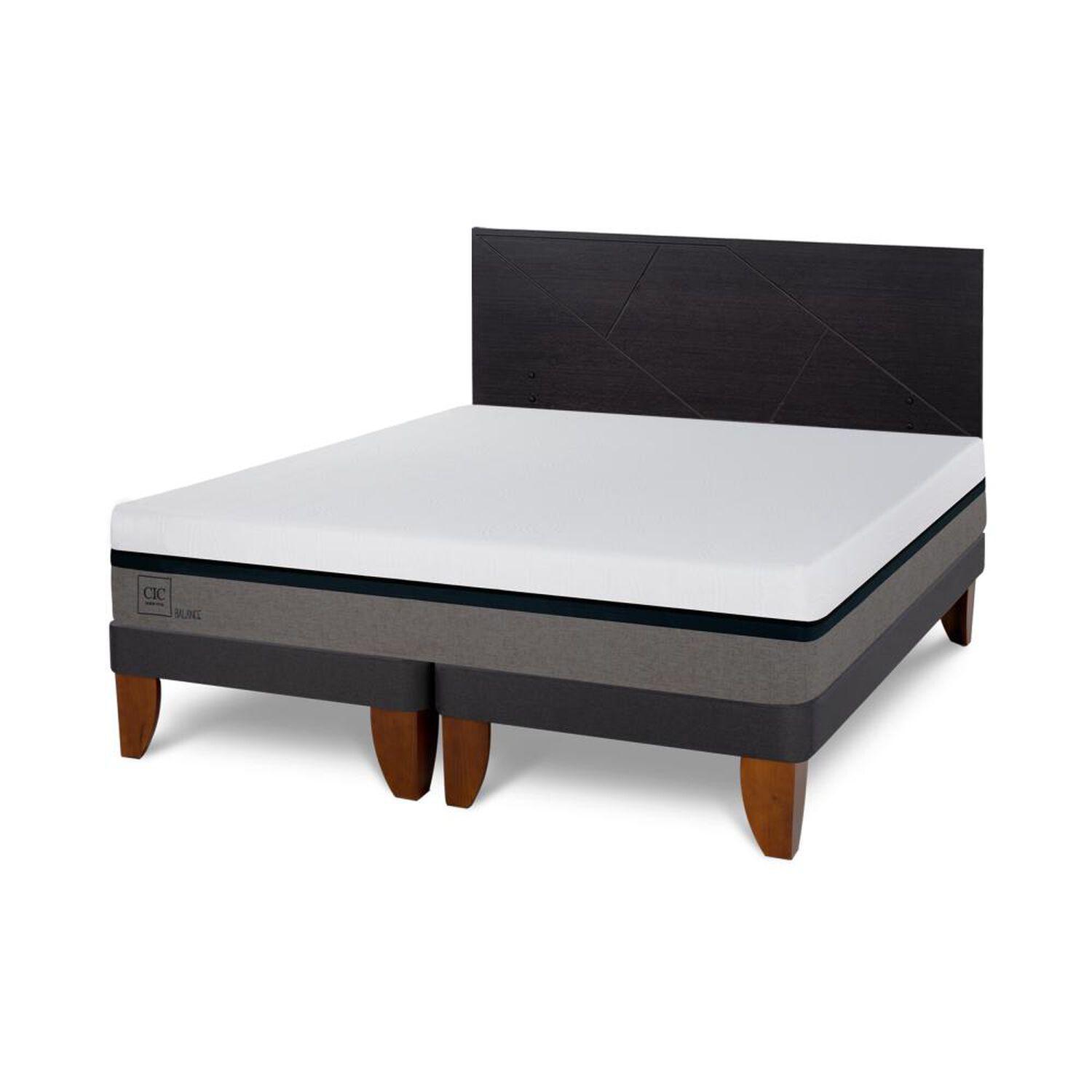 Cama Europea Cic Balance / 2 Plazas / Base Dividida + Respaldo image number 4.0