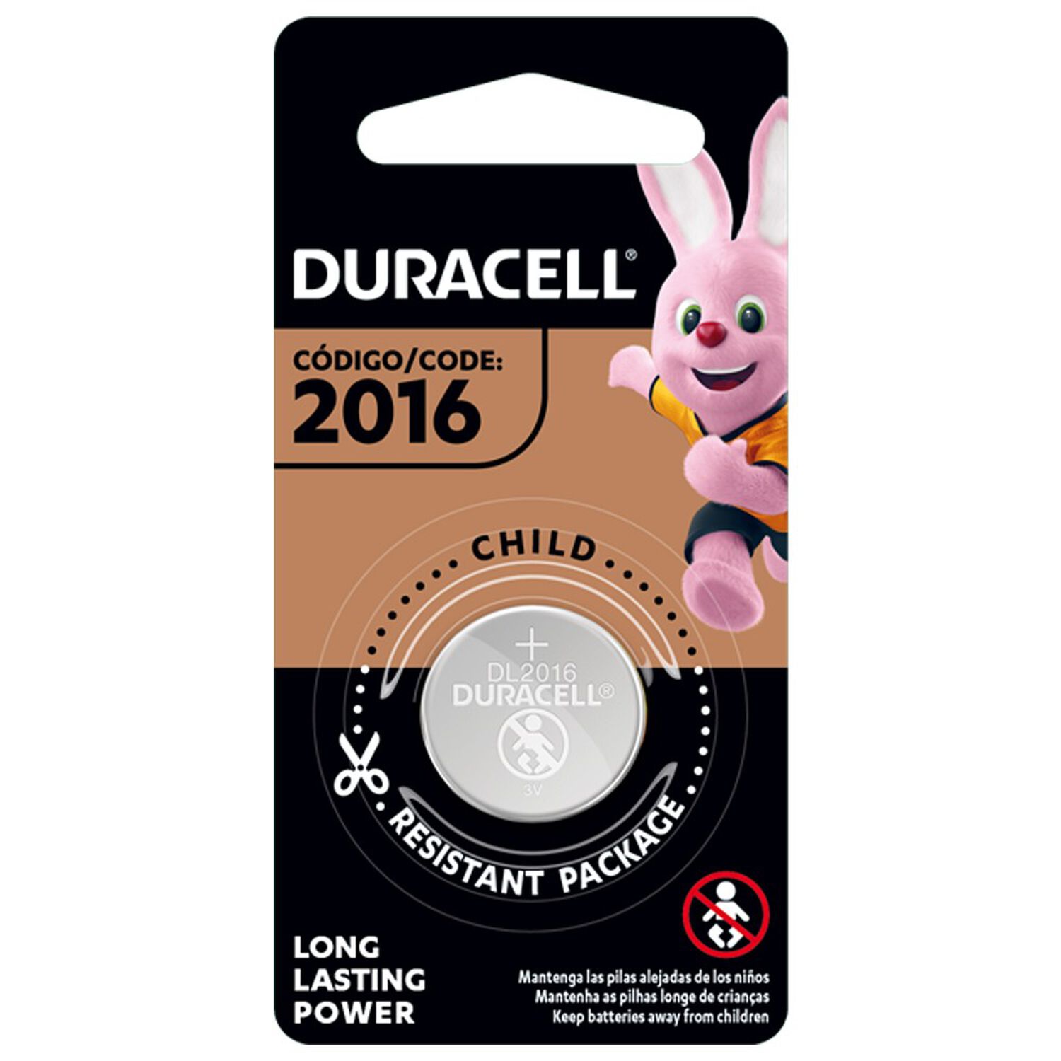 Pila Tipo Boton Cr2016 - Duracell image number 0.0