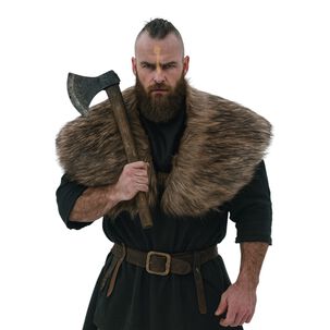 Chal Vikingo Disfraz Medieval Hombre Cuello Pelaje Chal Vikingo Disfraz Medieval Hombre Cuello Pelaje