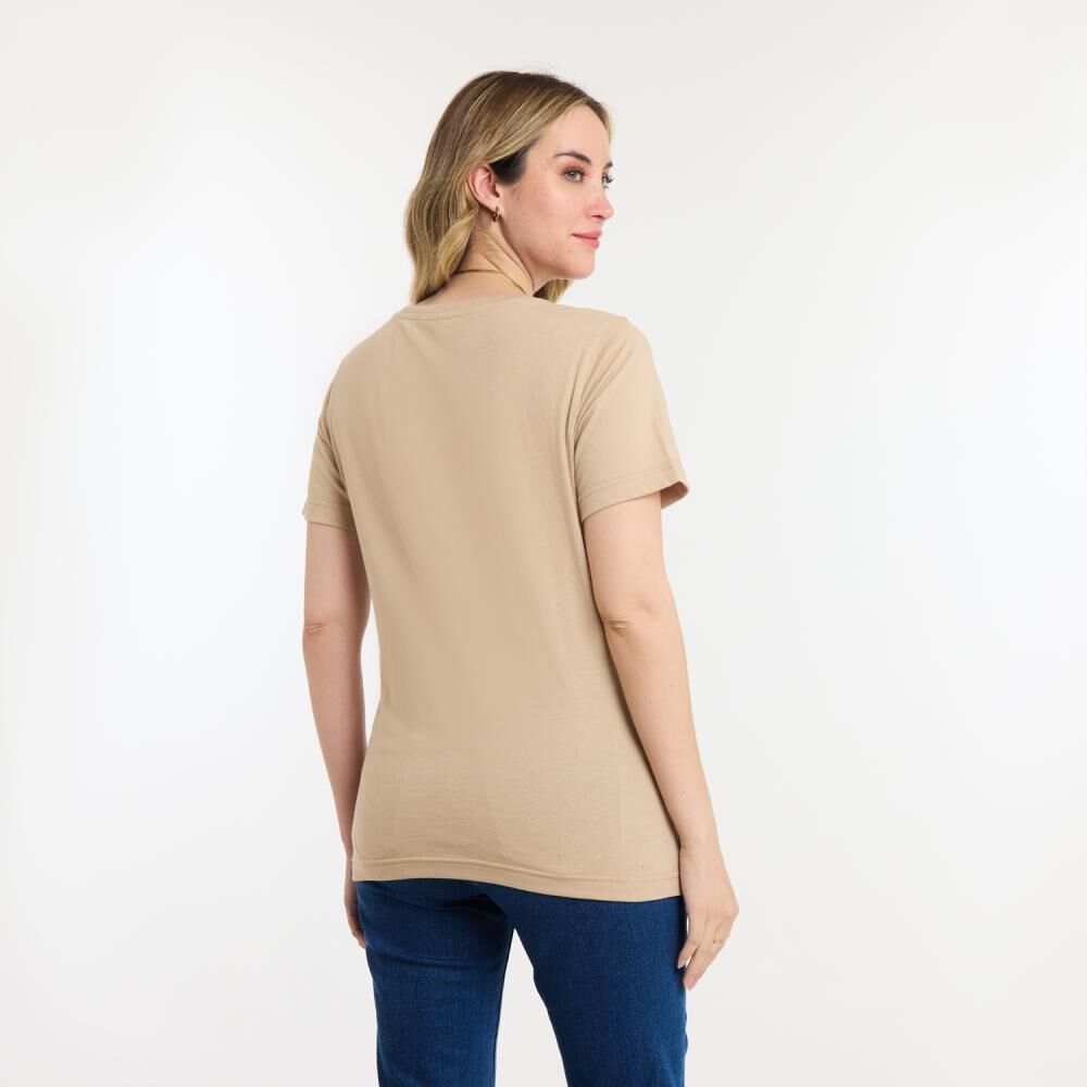 Polera Lisa Manga Corta Cuello Redondo Mujer Geeps image number 3.0