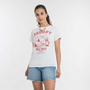 Polera Snoopy Manga Corta Cuello Redondo Mujer Freedom