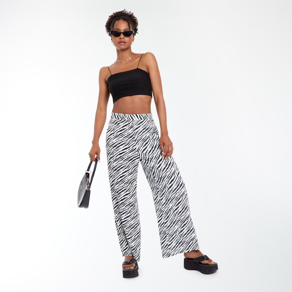 Pantal&oacute;n B&aacute;sico Tiro Medio Palazzo Mujer Rolly Go image number 1.0