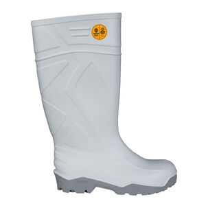 Bota Pvc 943 Punta De Acero Blanca Para Lluvia