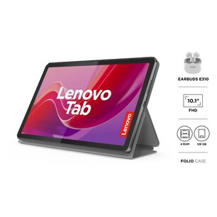 Tablet 10.1" Lenovo Tab10 / 4 GB RAM / 128 GB / Gris + Earbuds E310 + Folio Case
