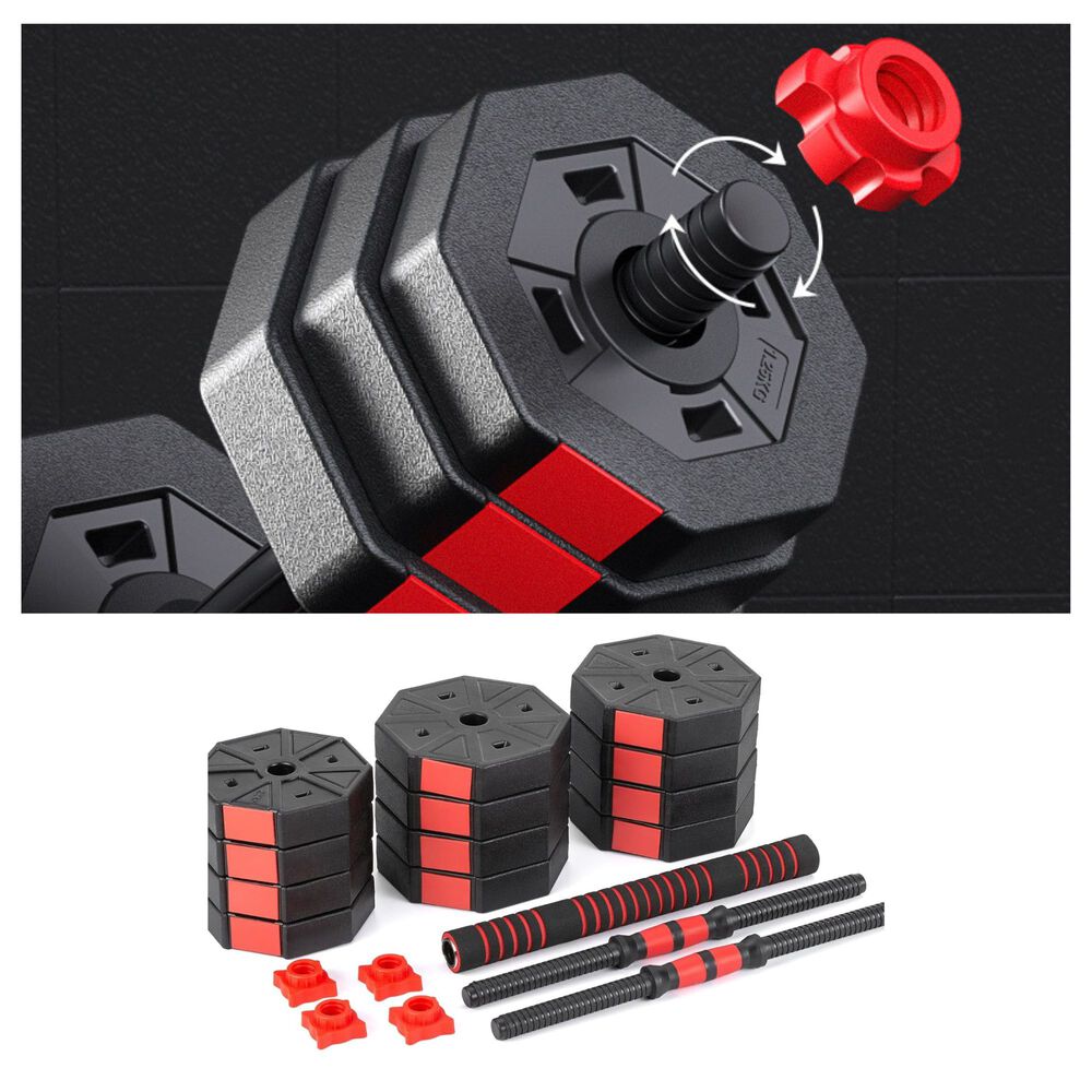 Set Mancuernas Barra Ajustables 20 Kg image number 1.0