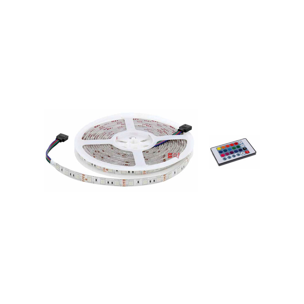 Tira Led De 5mts Smd 3528 Color Rgb Con Control - Ps image number 1.0
