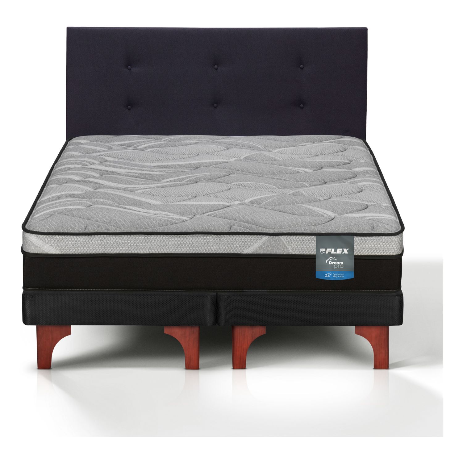 Cama Europea Flex Dream Pro / 2 Plazas + Respaldo image number 0.0