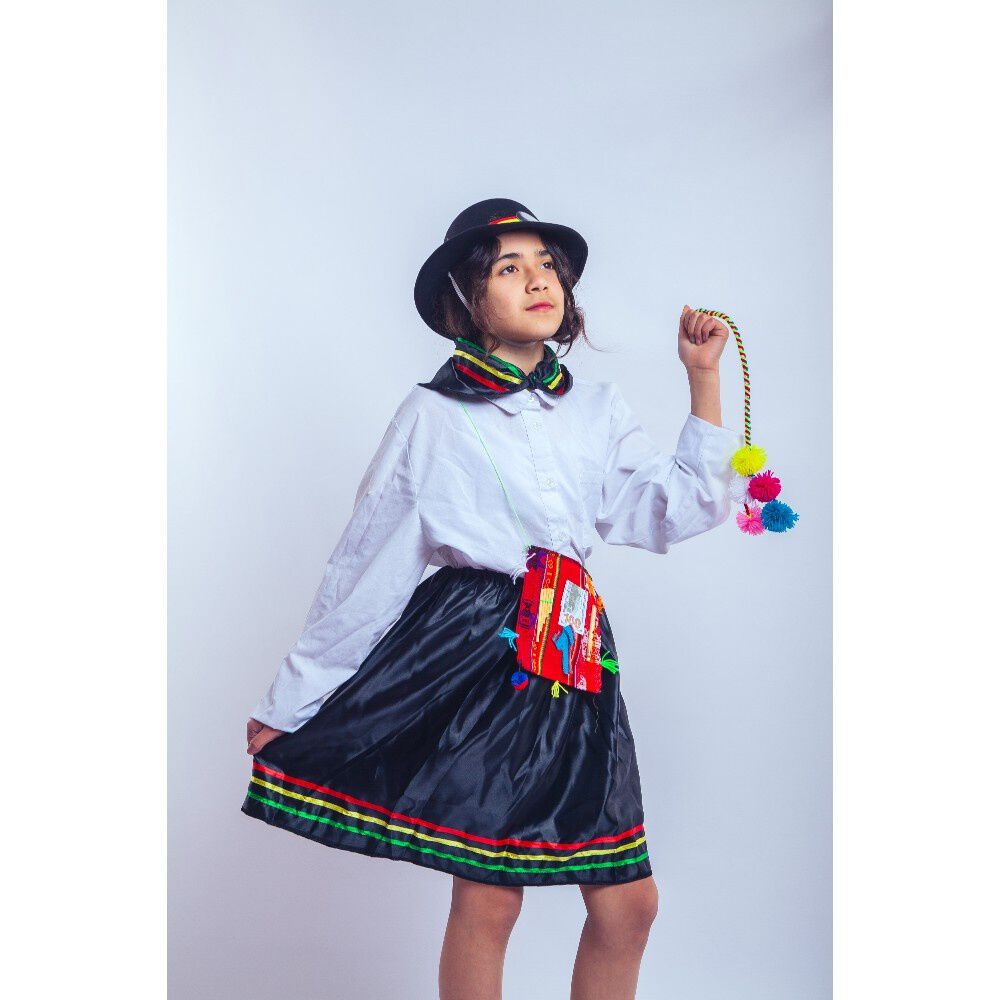 Traje Trote Nortino Completo Falda Y Punta Baile Para Ni&ntilde;a image number 15.0