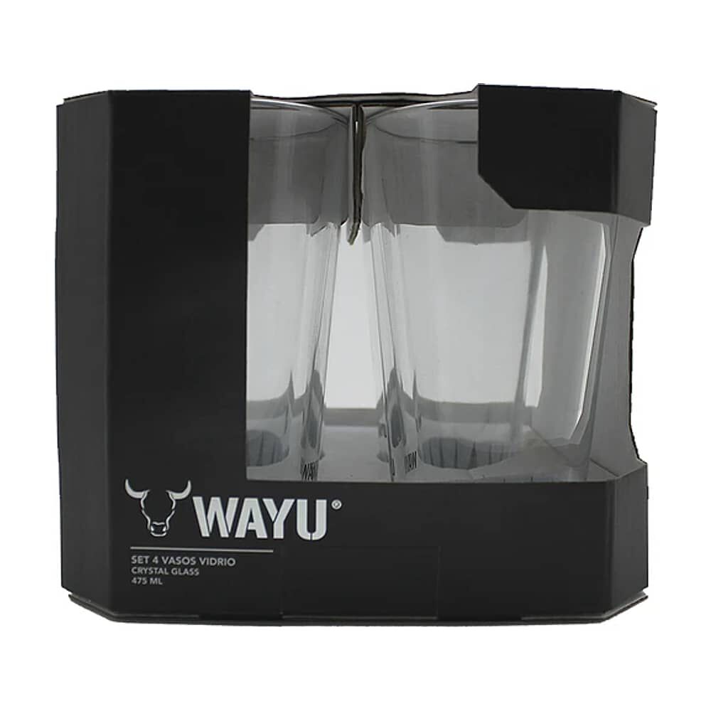 Set 4 Vasos Wayu Vidrio Grueso 475ml Crystal Bebida Jugo image number 3.0