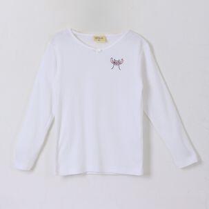 Bipack Camiseta Escolar Ni&ntilde;a Manga Larga Blanco Lilo Stitch