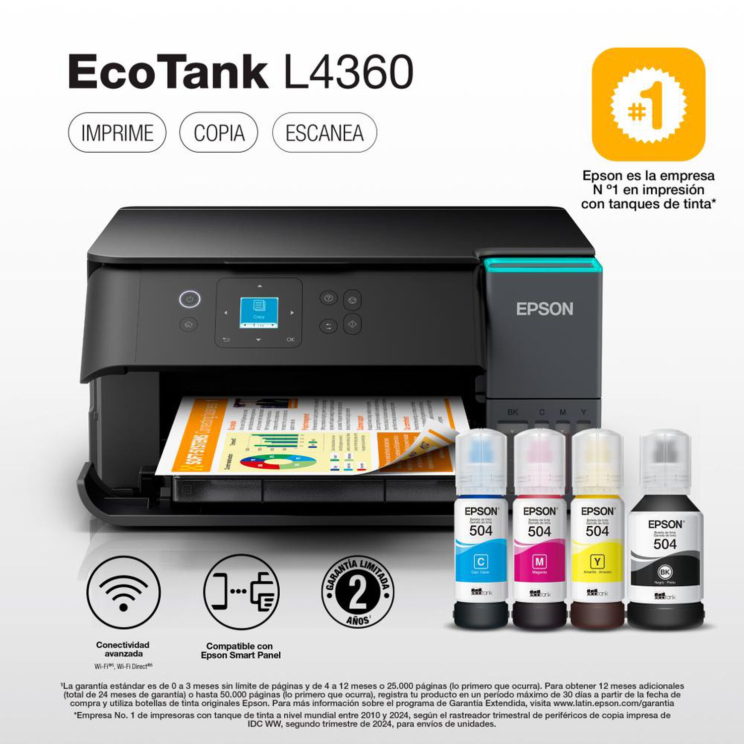 Impresora Multifuncional Epson Ecotank L4360 image number 0.0