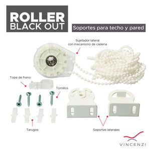 Kit Instalación Cortina Roller Blackout Vincenzi / 35mm