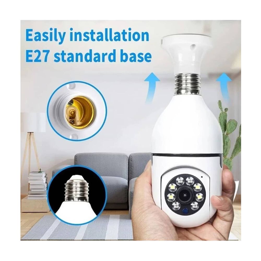 Camara Seguridad Tipo Ampolleta 360 Blanca + Memoria 32g image number 1.0