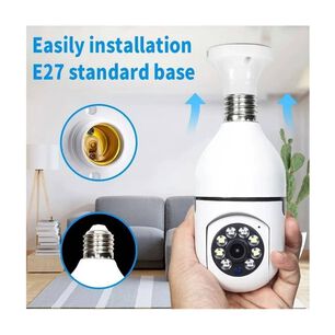 Camara Seguridad Tipo Ampolleta 360 Blanca + Memoria 32g