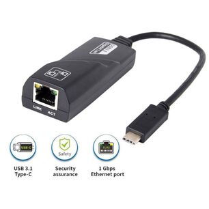 Adaptador Tarjeta Red Usb Tipo C 3.1 Lan Rj45 Ethernet / 1000 Mbps