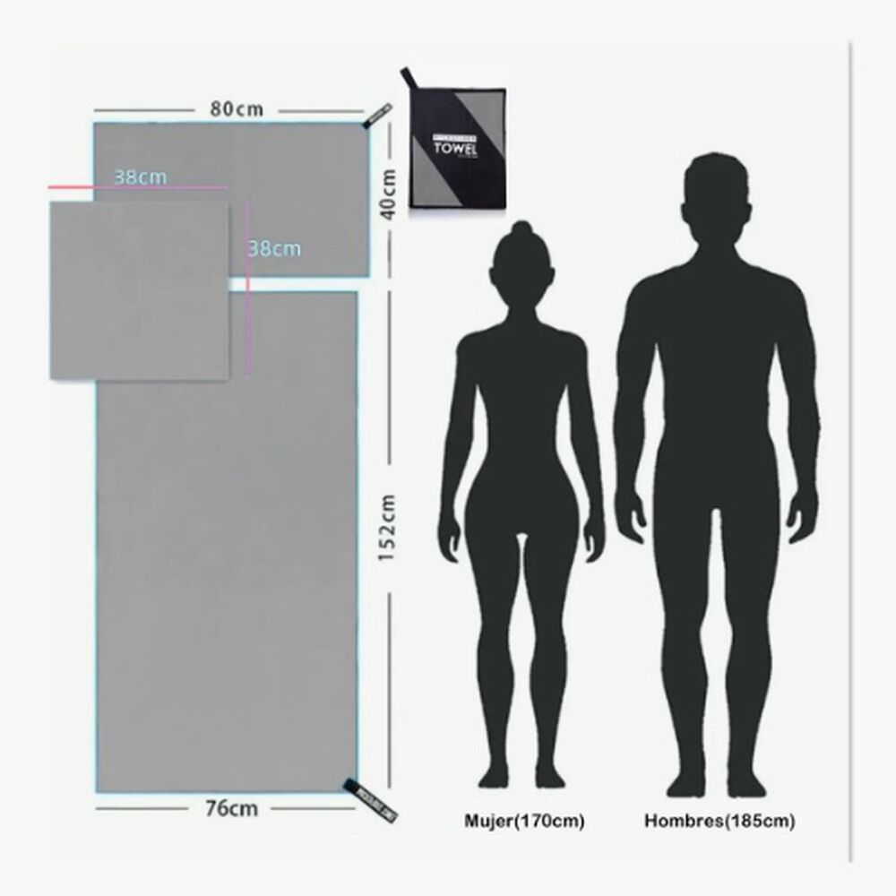 Toalla De Deporte Microfibra Set X3 Morada image number 2.0