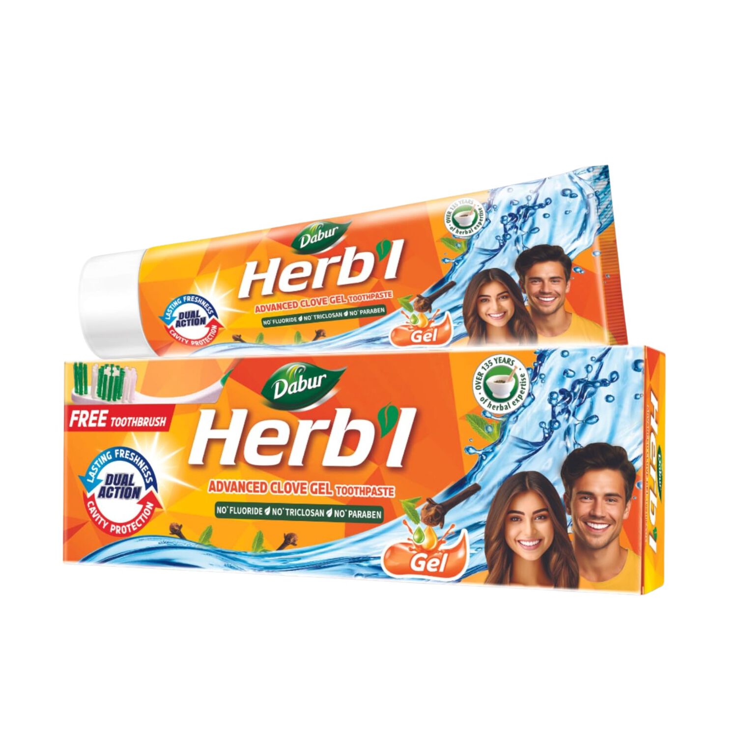 Dabur Herb&acute;l Pasta Dental Clove Gel + Cepillo 150gr image number 0.0
