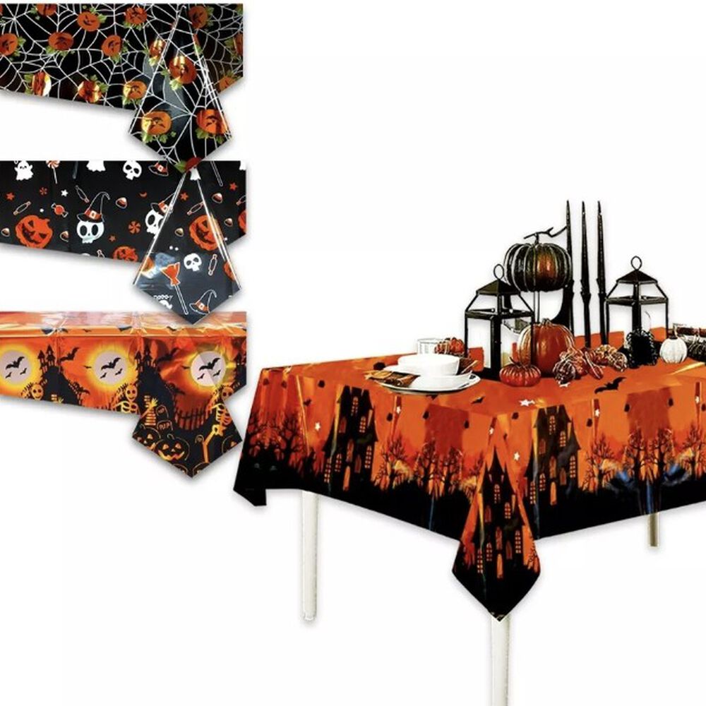 Mantel De Halloween Decoración Rectangular 140x180 Cm. Fantasmas image number 0.0