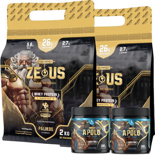 2 Whey Protein Doypack 2kg (2xchoco) + 2 Creatinas Apolo 300g