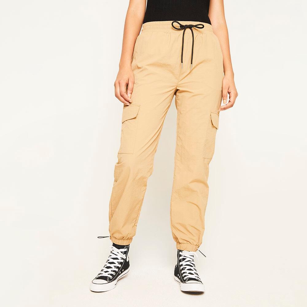Pantalones Scotch Soda | Pantalones Cargo De Tiro Alto Con Cintura De Bolsa  De Papel Sand Mujer | Wk Empresas
