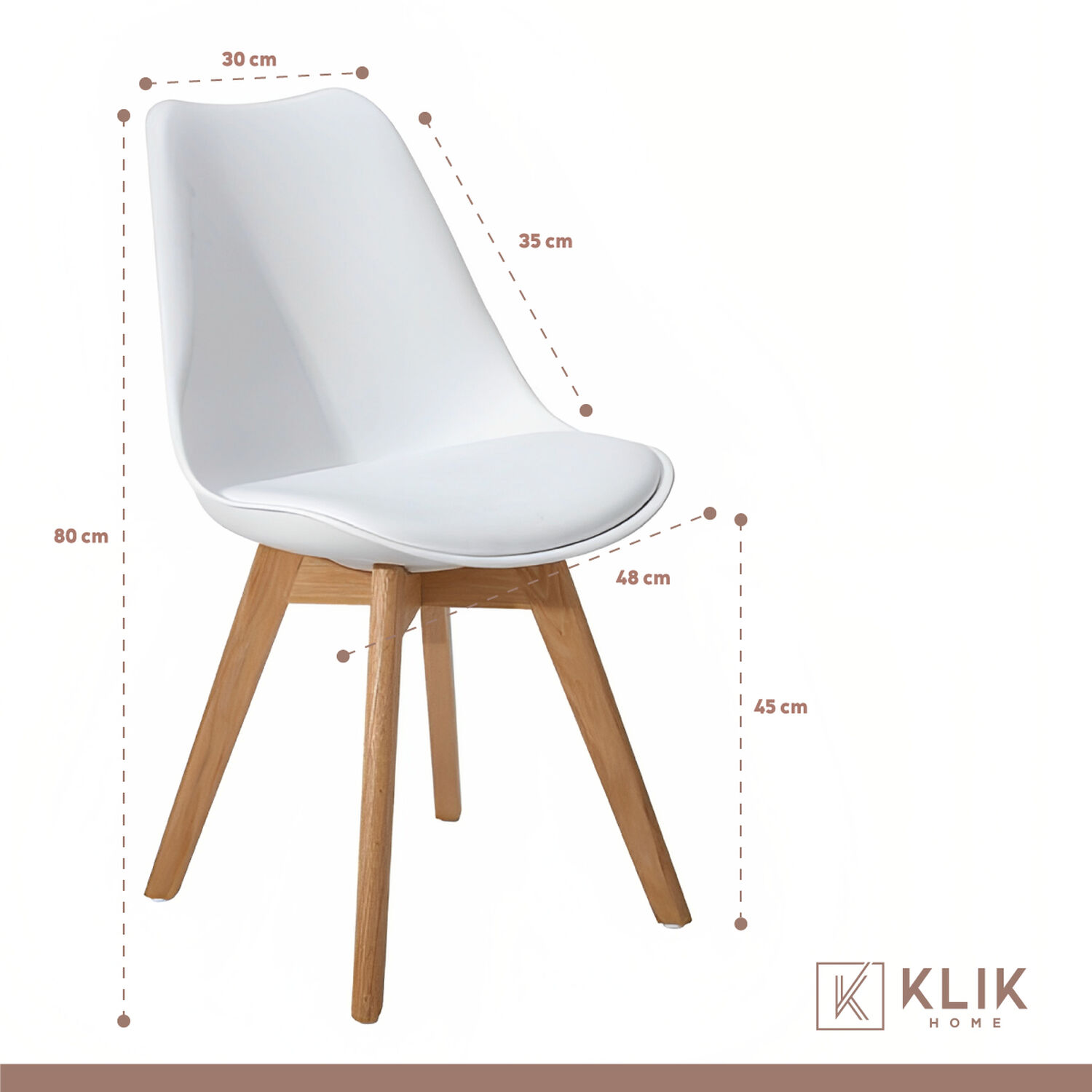 Comedor Mesa Eames Vidrio 100 Cm + 4 Sillas Tulip Blancas image number 5.0