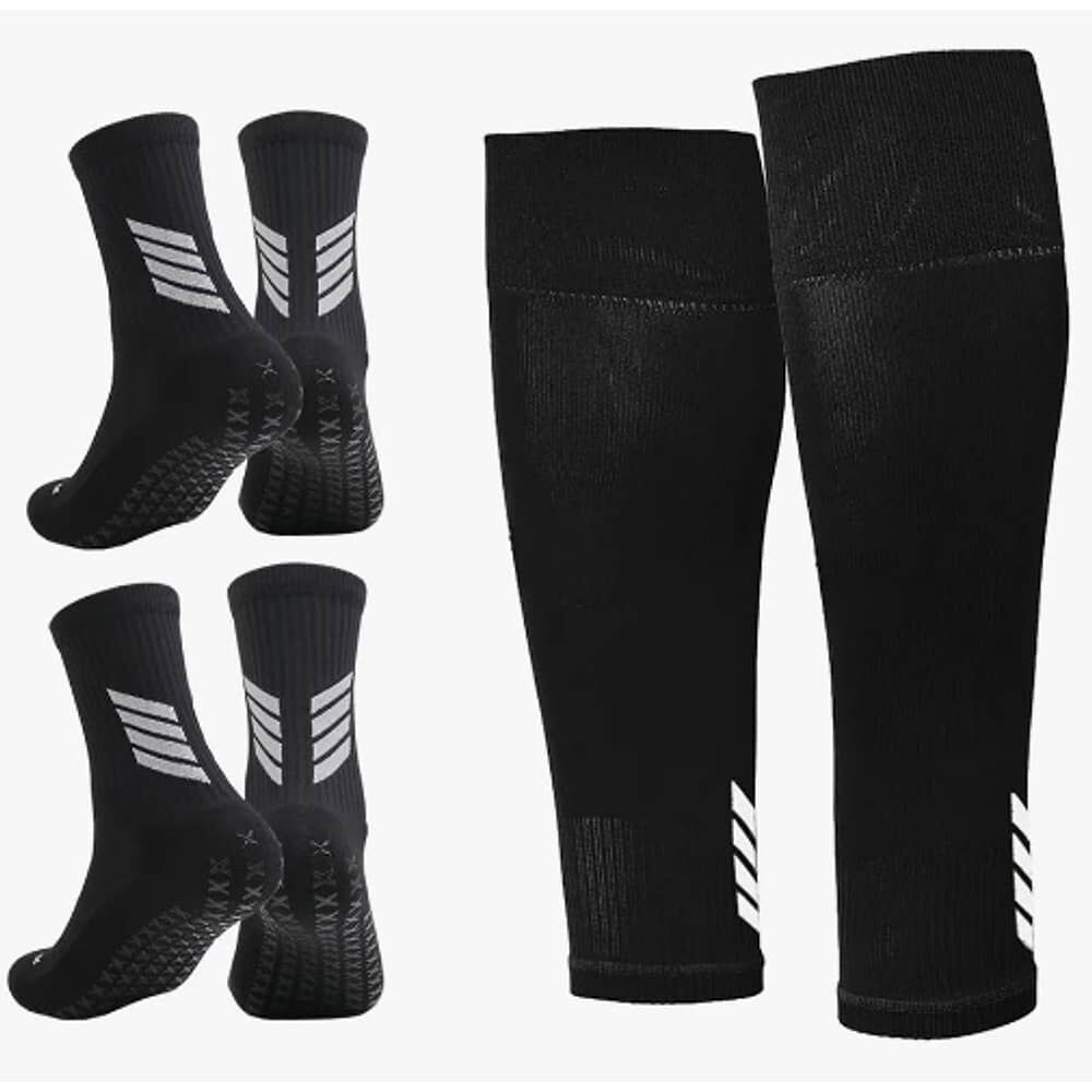 Medias Calcetas Futbol Antideslizante Set 2 + Pantorrillera image number 0.0