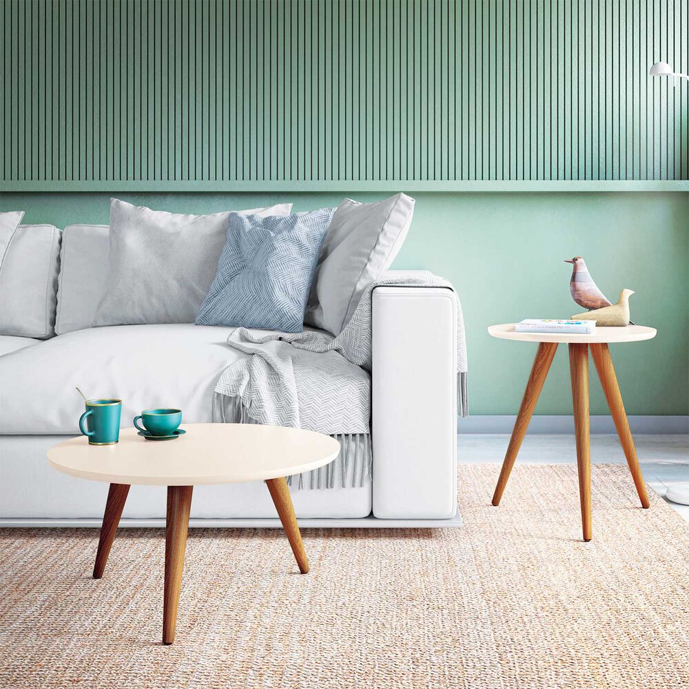 Set Mesa De Centro + Mesa Lateral Alba Off White image number 0.0