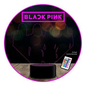 Ilusión 3d Black Pink Control Remoto