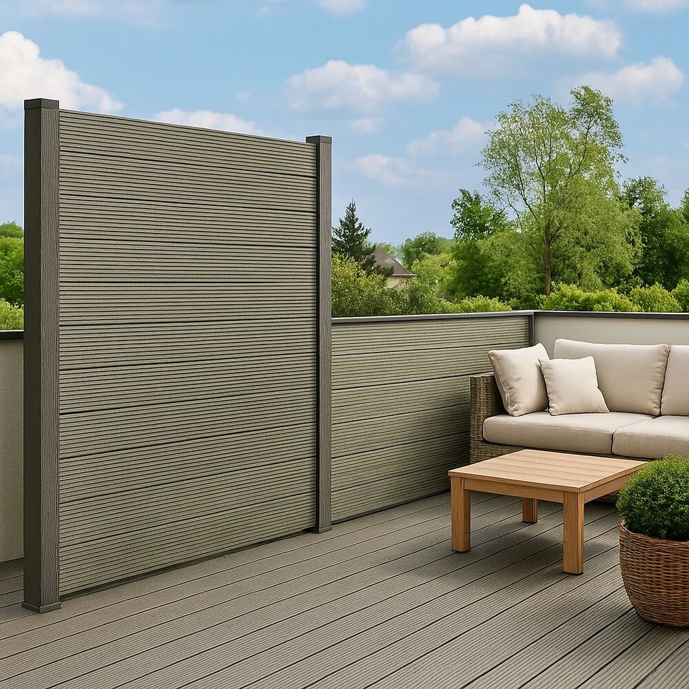 Pack De 5 Muros Separador Divisor Wpc Color Verde image number 2.0