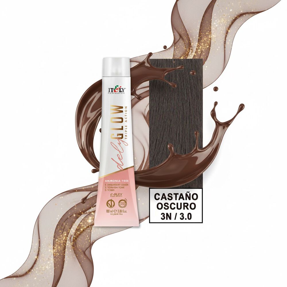Tintura Per S/amoni Itely Delyglow 3n Casta&ntilde;o Oscuro 100ml 3.0 image number 1.0