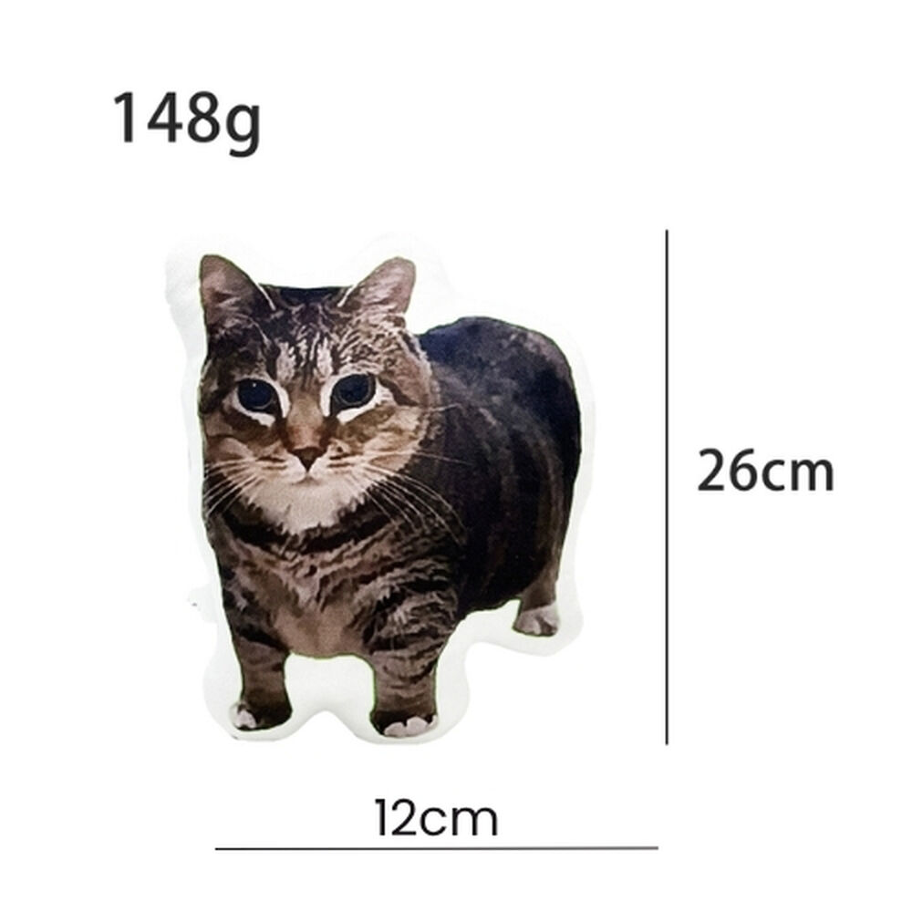 Almohada Con Gato Estampado Divertido Cómoda 26 Cm image number 1.0