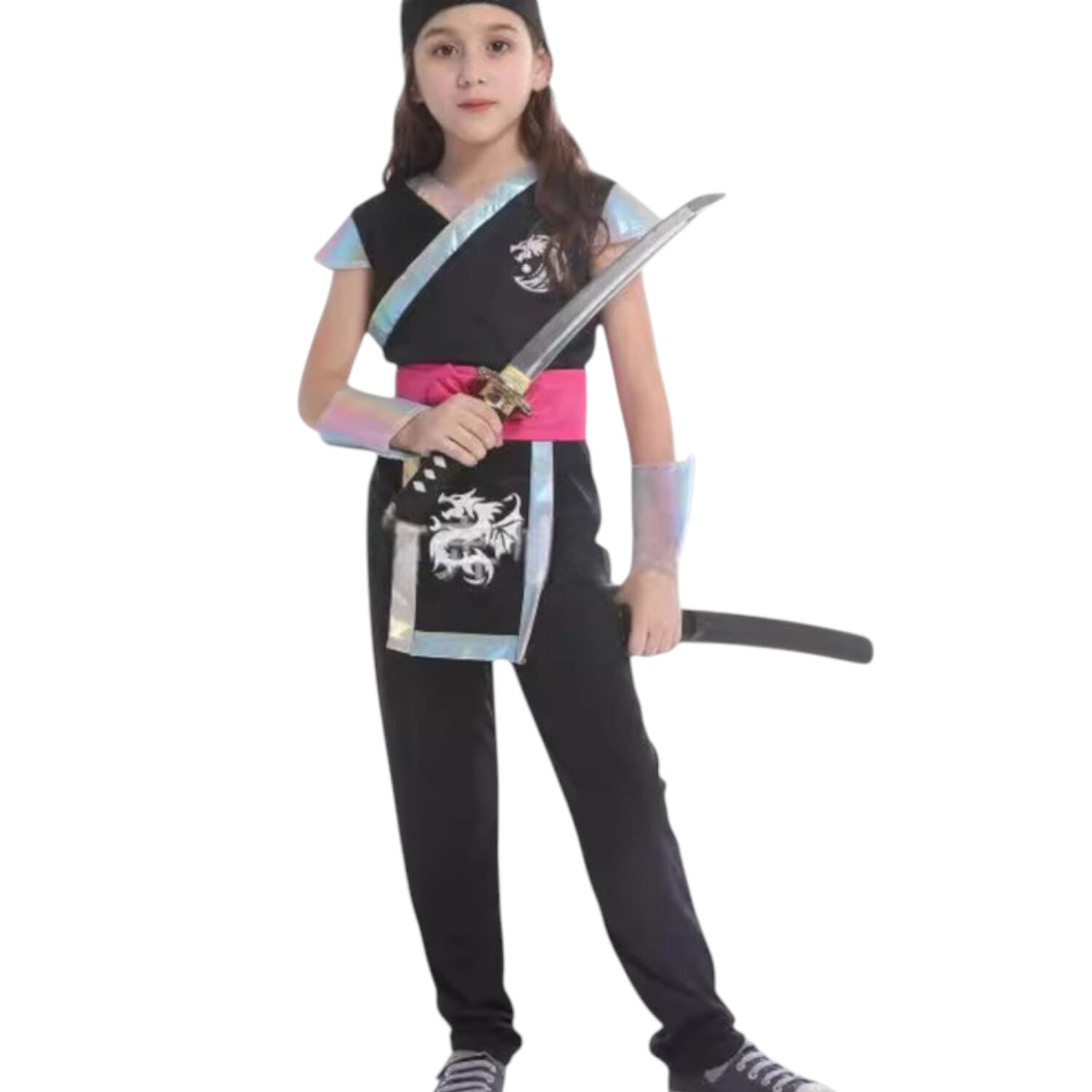 Disfraz Traje Infantil Ninja Dragon Ni&ntilde;a image number 2.0