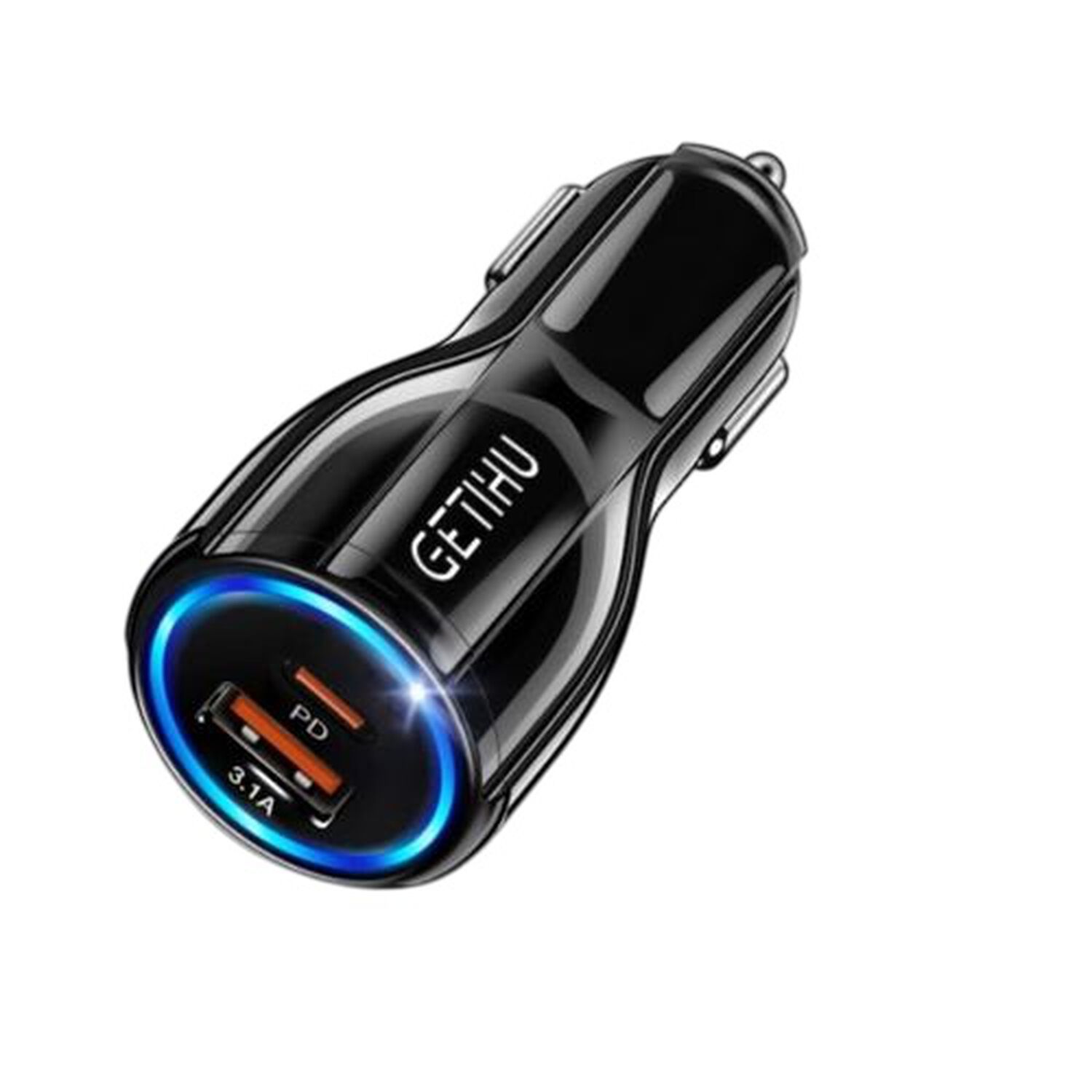 Cargador De Celular Auto Tipo C Carga Rapida 3.1 Amp Y Usb 30w 2 En 1 image number 0.0