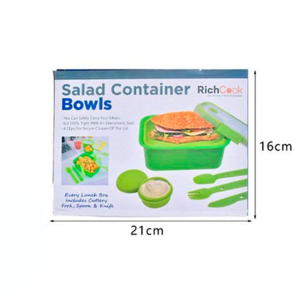 Taper Contenedor Herm&eacute;tico De Alimentos Duradero Con Cubiertos image number 4.0