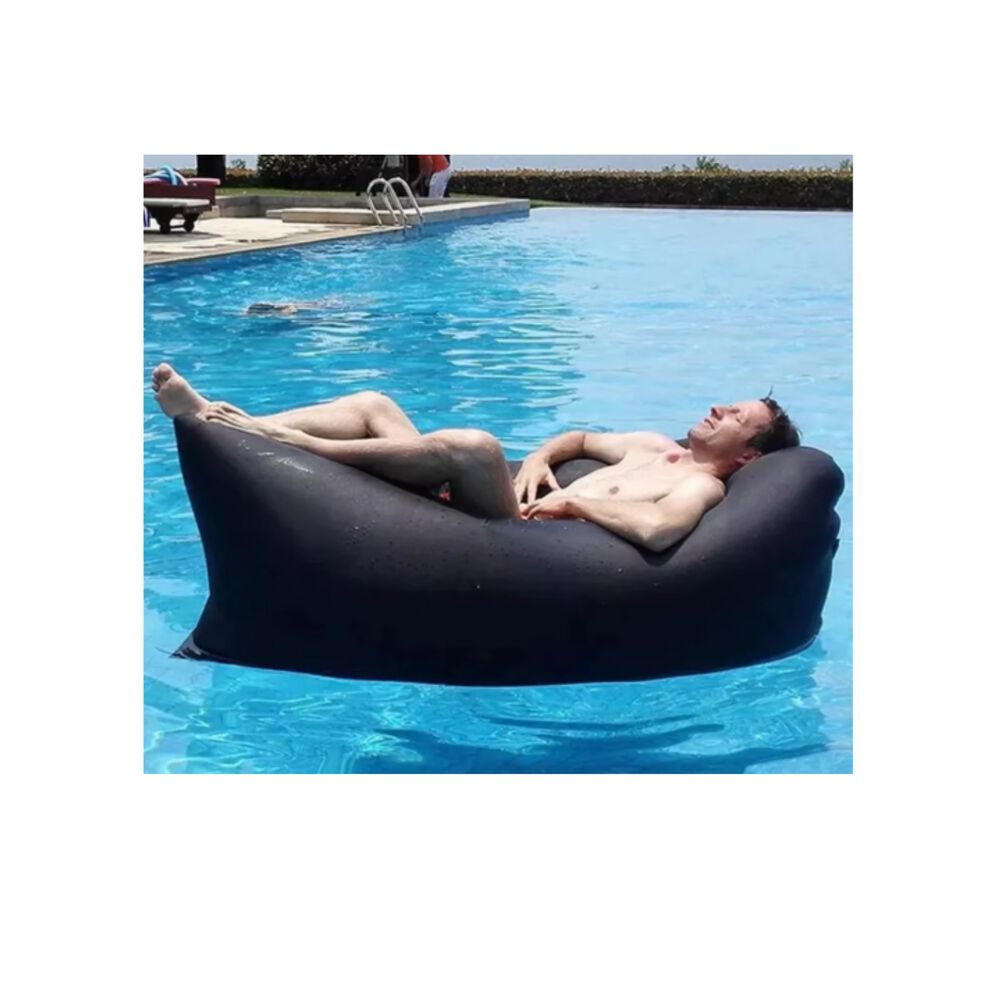 Sof&aacute; Sill&oacute;n Inflable Tumbona Coj&iacute;n Banano Camping Aire Playa image number 0.0