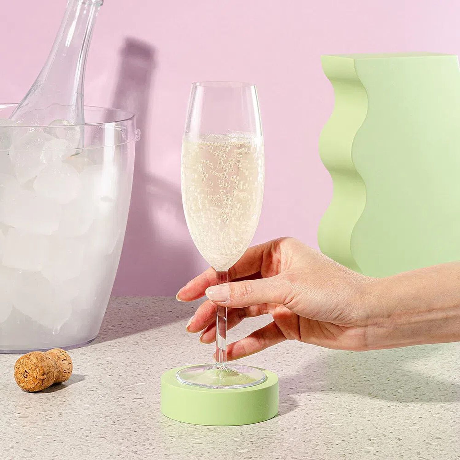 Copa De Champagne 280ml Rosada image number 1.0