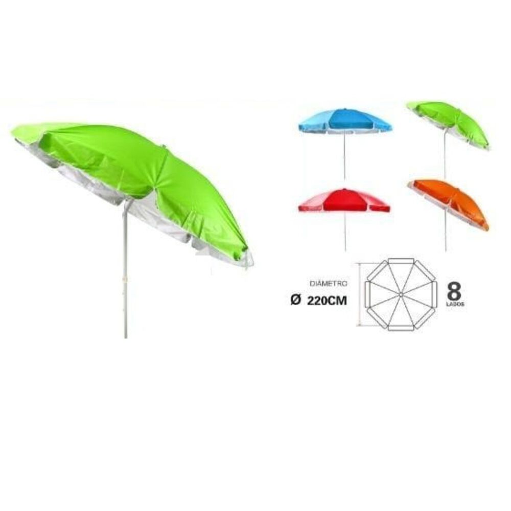 Sombrilla Reclinable 2.20 Mts Diametro Playa Camping Diseño Unicolor image number 0.0