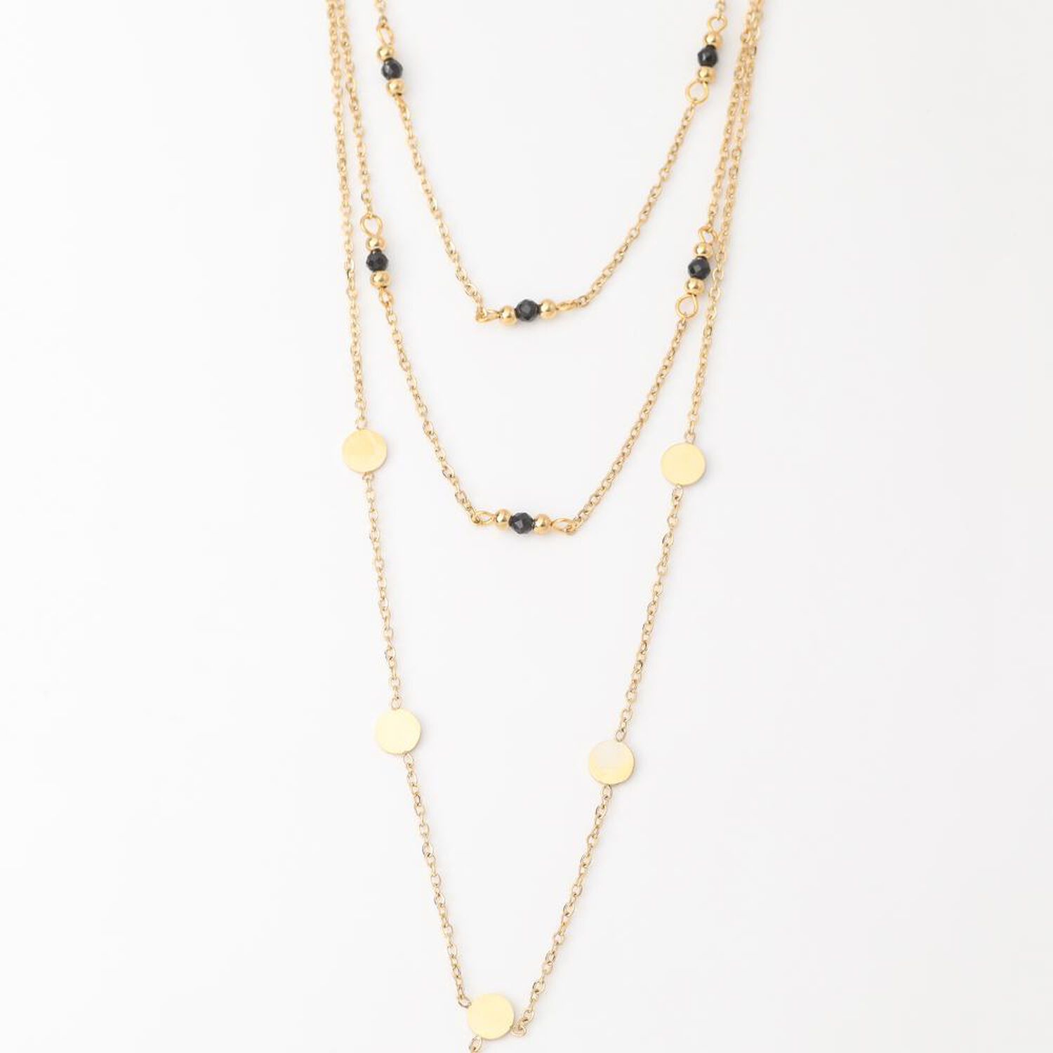 Collar Doble 19v69 Italia Dorado Mujer Stne171 image number 0.0