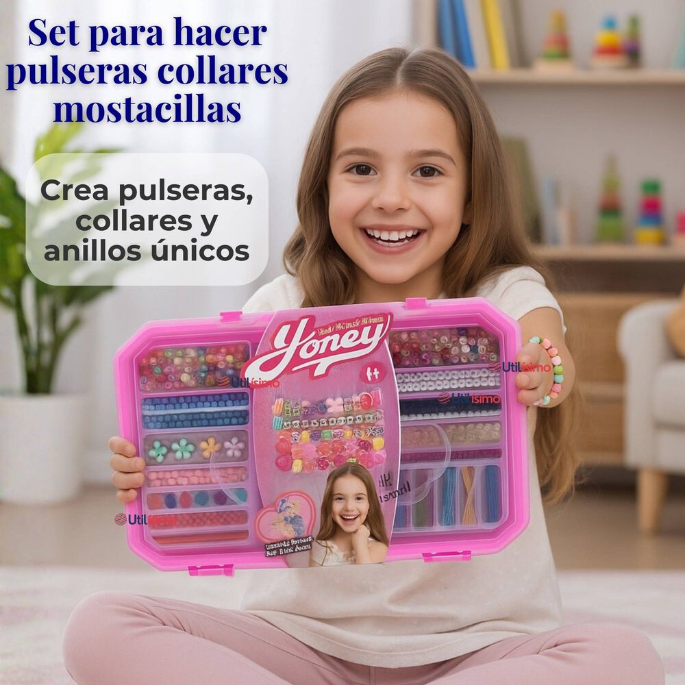Set De Mostacillas Juguete Para Armar Crear Pulseras Y Collares image number 1.0