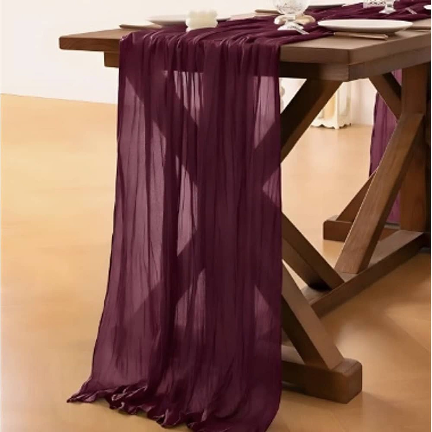 Camino De Mesa Gasa Rectangular Mantel 300 X 90 Cm image number 0.0
