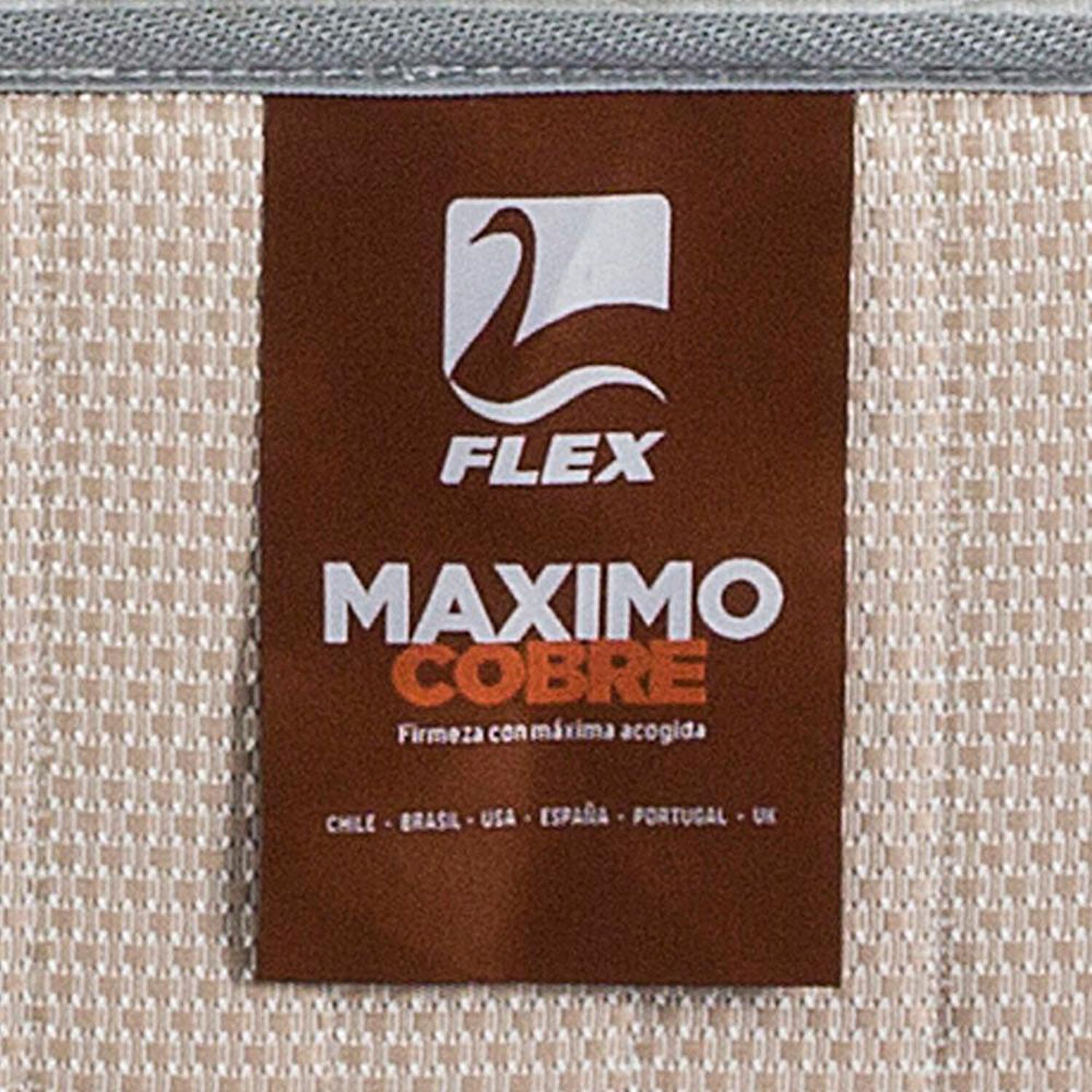 Cama Europea Flex M&aacute;ximo Cobre / Super King / Base Dividida  + Respaldo image number 4.0