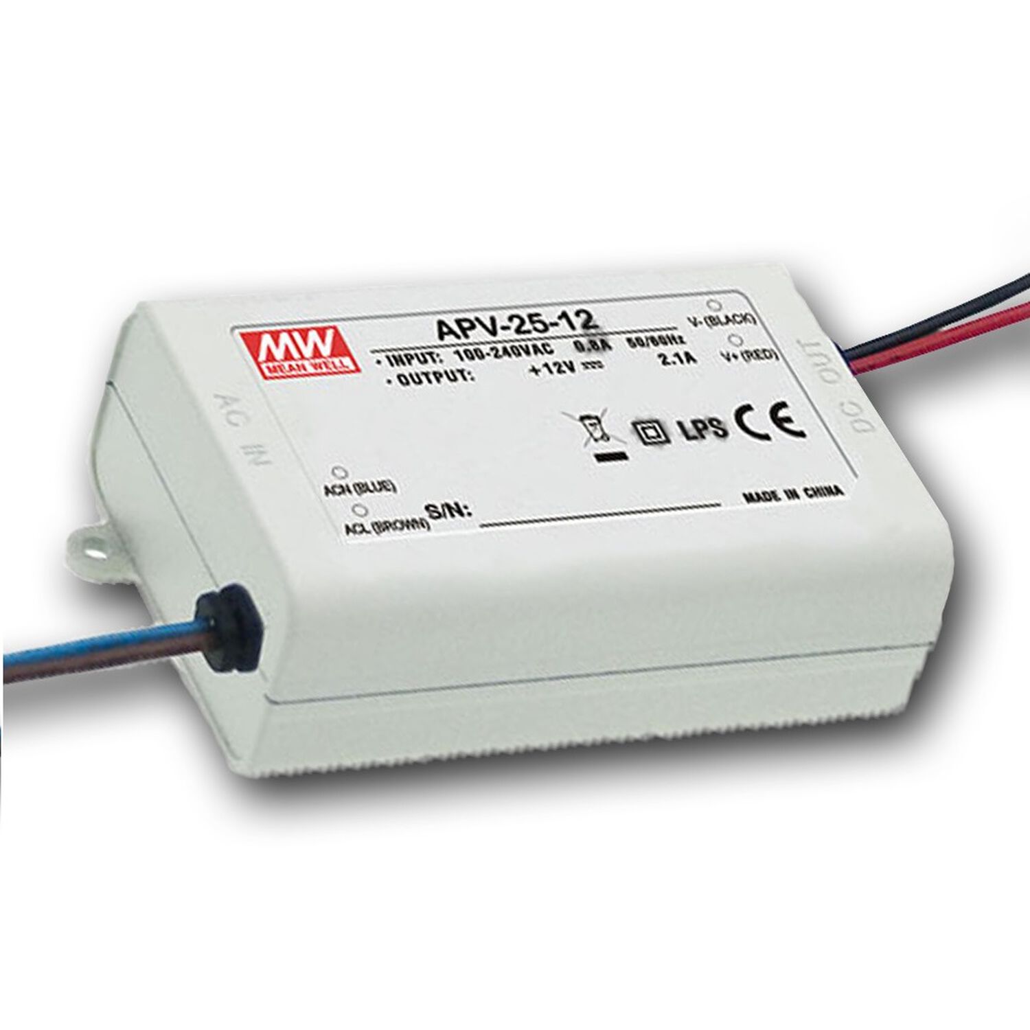 Driver Led 25w - Mean Well Apv-25-12 image number 1.0
