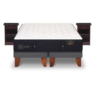 Cama Europea Cic Premium / 2 Plazas / Base Dividida + Velador