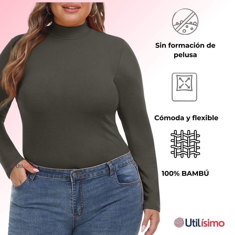 Camisetas De Mujer Manga Larga Beatle Primera Capa Bamb&uacute; image number 3.0