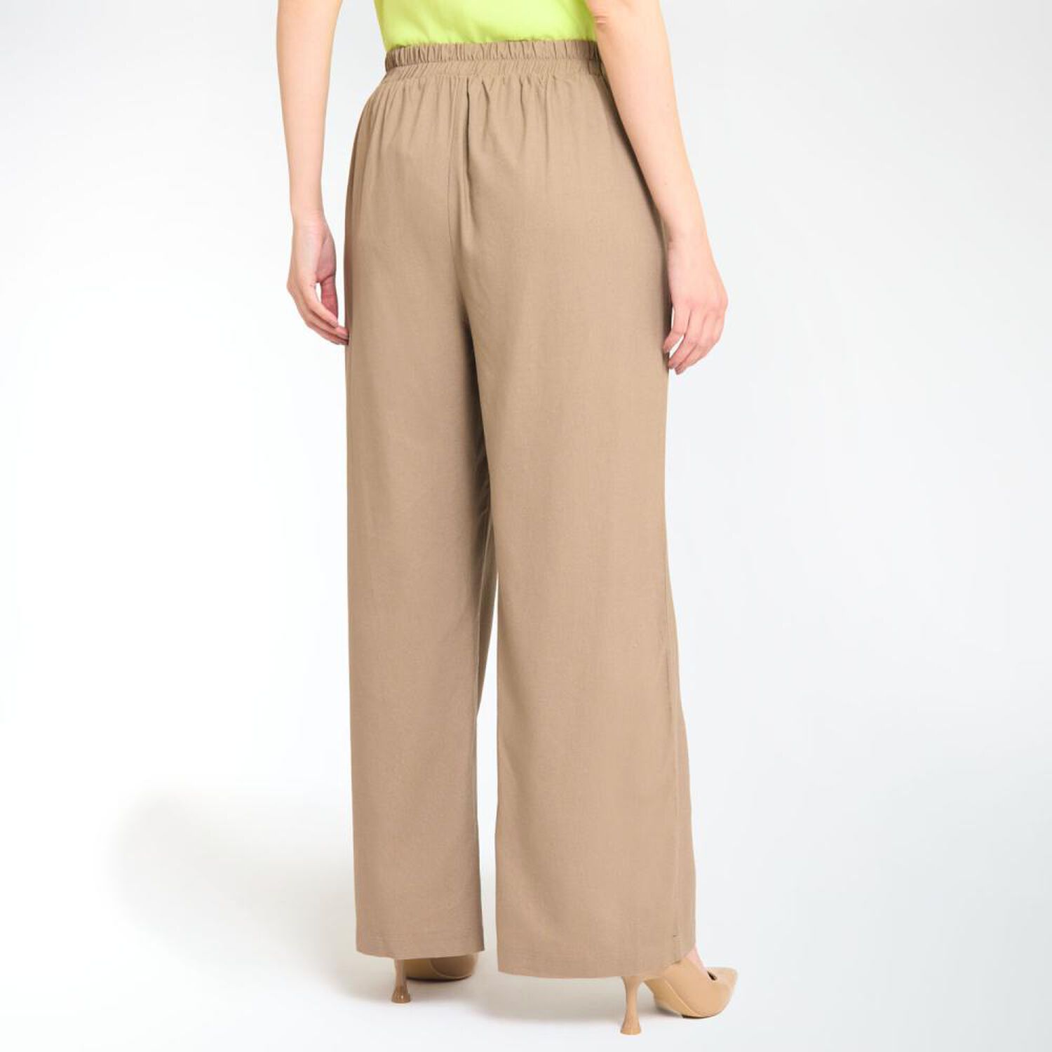 Pantal&oacute;n Lino Tiro Alto Relax Mujer Lesage image number 3.0