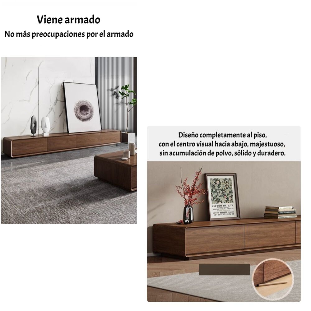 Mueble De Tv Rack Madera Viene Armado 200cm Angol image number 3.0