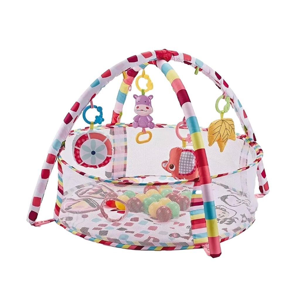 Gimnasio Bebe 3 En 1 Alfombra + Piscina Pelotas Rosado image number 4.0