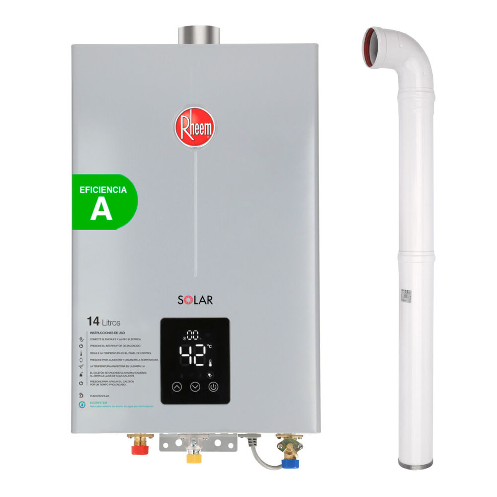Pack Calefont Rheem 14l. T.forzado G.licuado + Kit image number 0.0