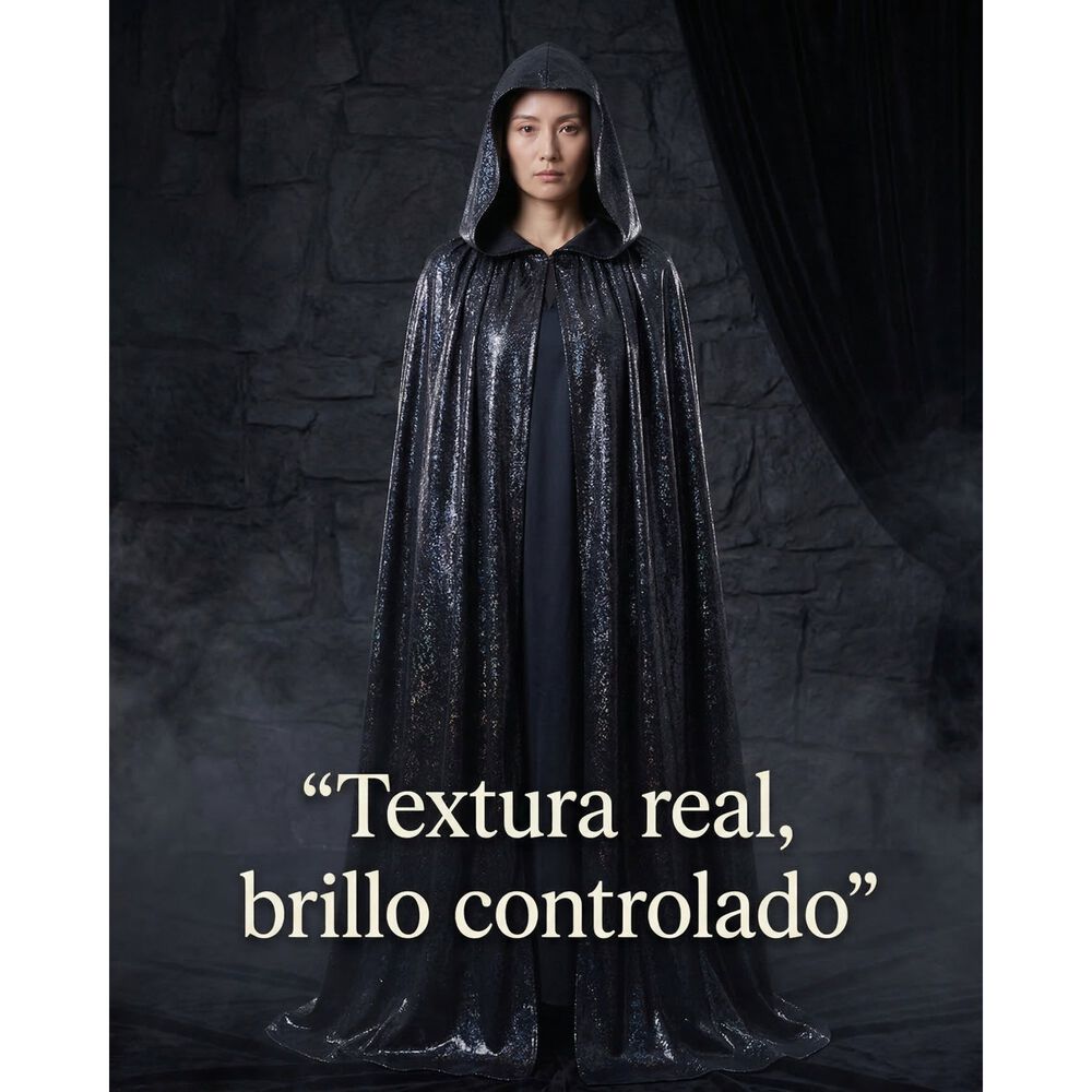 Capa Glitter Brillante Con Capucha Para Cosplay Y Disfraz image number 23.0